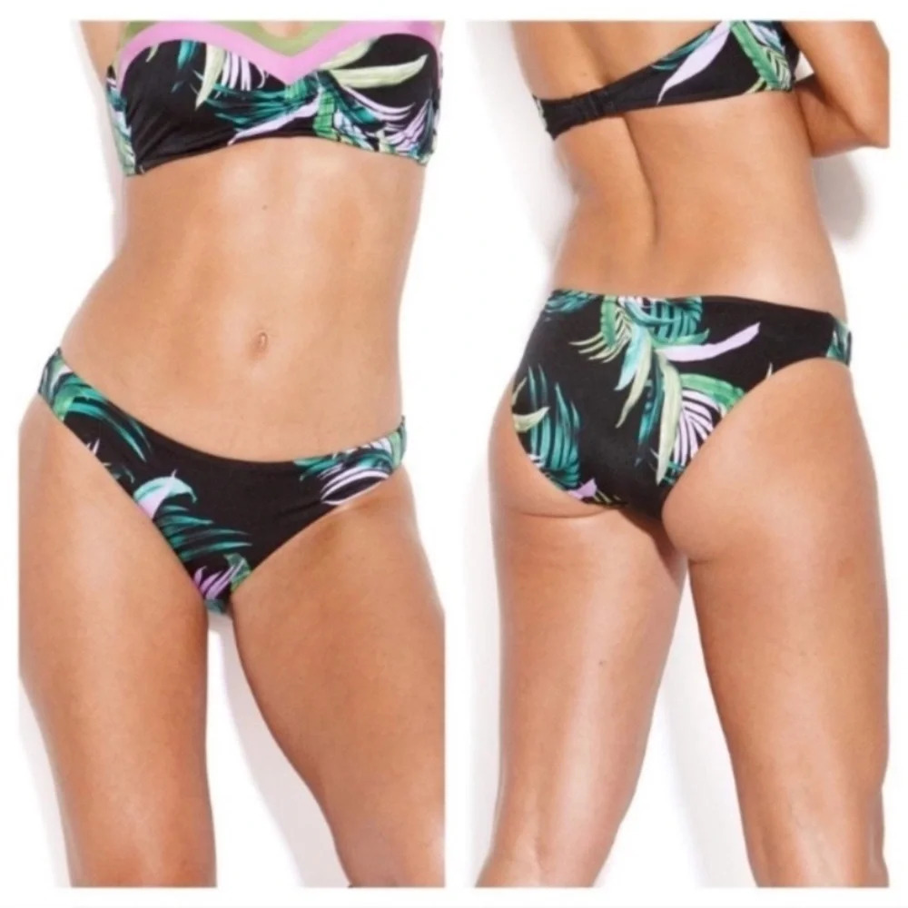 New! Seafolly las palmas tropical leaf pattern hipster bottoms 21667
